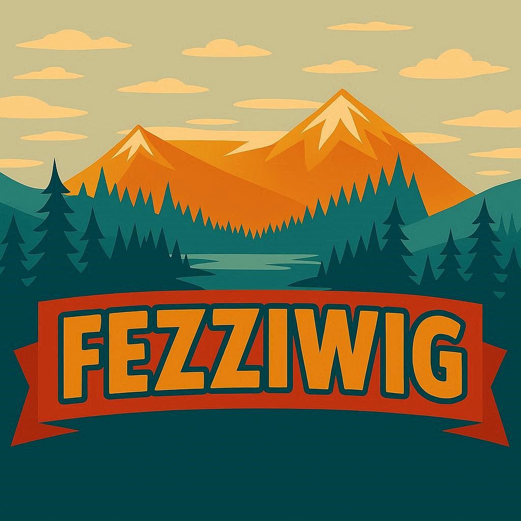 The Fezziwig LLC logo, a Pacific Northwest mountain and forest landscape with the Fezziwig name on a banner
